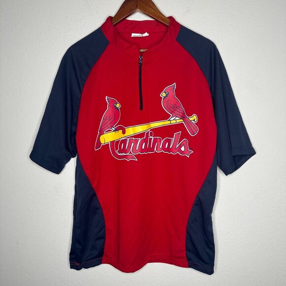 St. Louis Cardinals MLB Baseball Short Sleeve Shirt 1/4 zip Sz XL - Picture 3 of 11